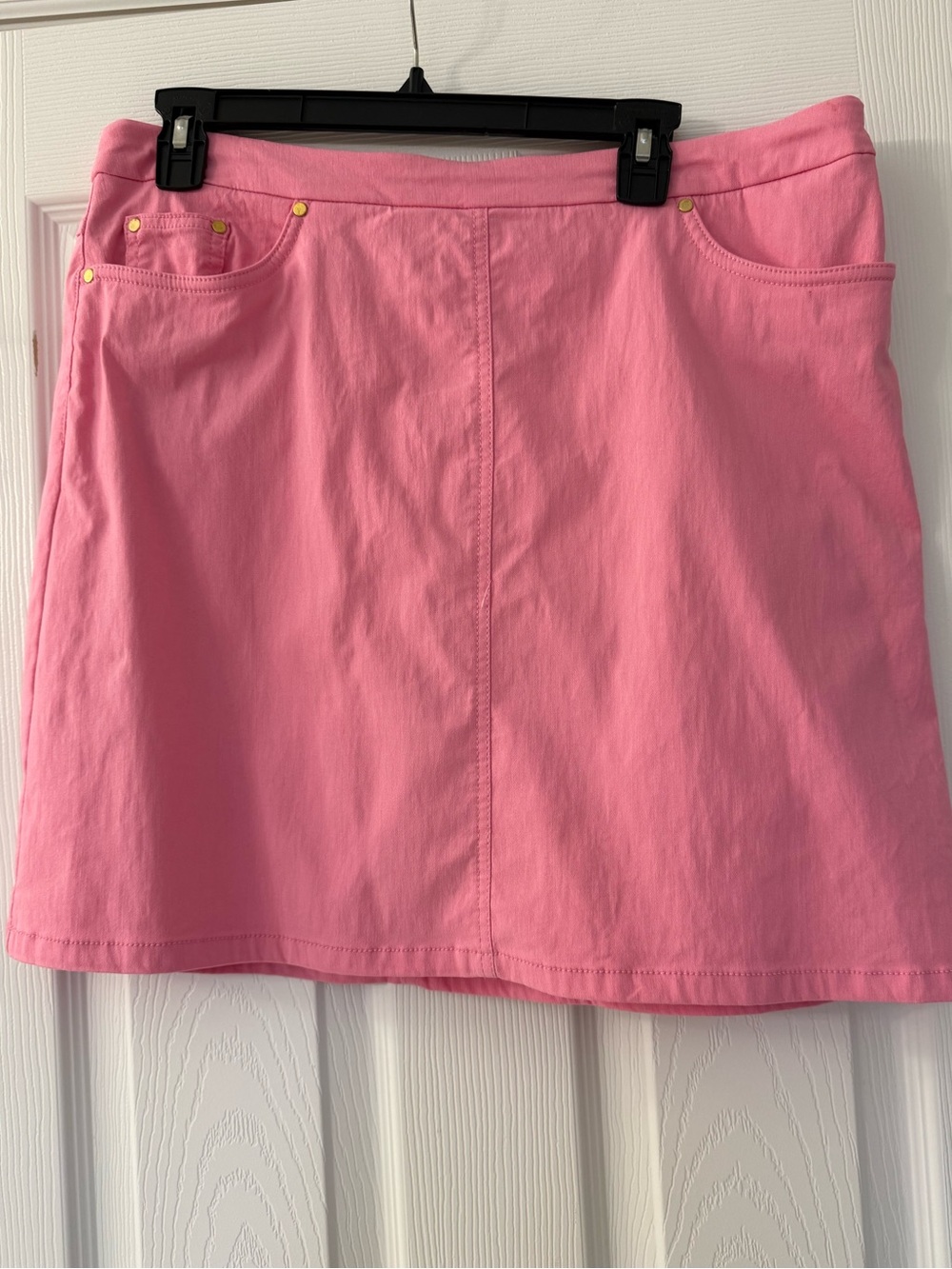 Hearts of Palm Pink A-Line Skort with Back Patch Pockets